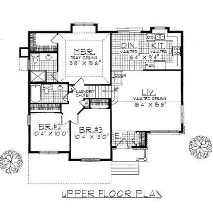 Country House Plan 99123 with 3 Beds, 3 Baths, 2 Car Garage First Level Plan