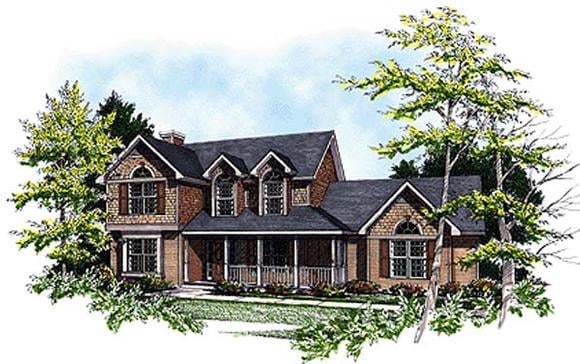 Bungalow, Country, European House Plan 99164 with 3 Beds, 3 Baths, 2 Car Garage Elevation