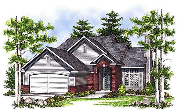 Country House Plan 99186 with 3 Beds, 3 Baths, 2 Car Garage Elevation