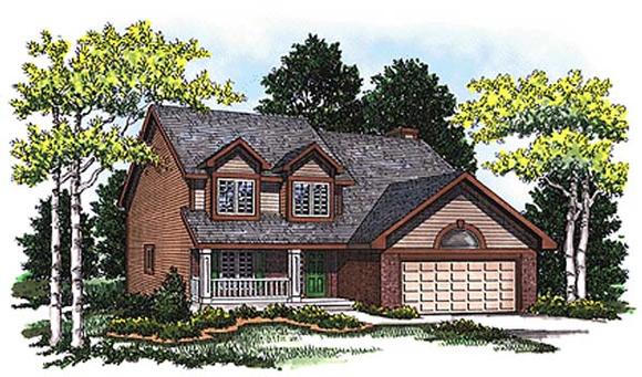 Bungalow, Country House Plan 99188 with 4 Beds, 3 Baths, 2 Car Garage Elevation