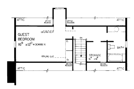 Farmhouse, Victorian House Plan 99211 with 4 Beds, 4 Baths, 2 Car Garage Third Level Plan