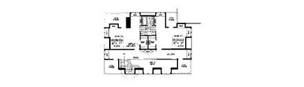 Prairie, Southwest House Plan 99278 with 6 Beds, 5 Baths, 3 Car Garage Second Level Plan