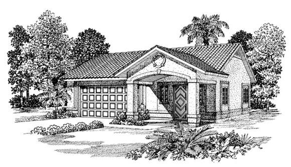 2 Car Garage Plan 99297 Elevation