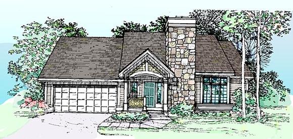 Bungalow, Craftsman House Plan 99317 with 3 Beds, 3 Baths Elevation