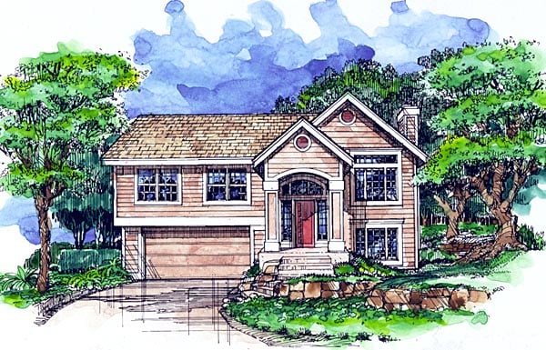 Country House Plan 99365 with 3 Beds, 3 Baths, 2 Car Garage Elevation