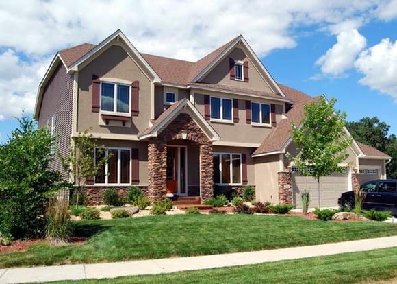 Traditional House Plan 99379 with 4 Beds, 4 Baths, 3 Car Garage Elevation