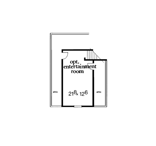 Traditional House Plan 99503 with 3 Beds, 2 Baths, 2 Car Garage Second Level Plan