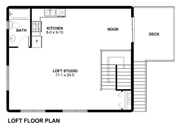 Southwest House Plan 99941 with 1 Beds, 1 Baths, 2 Car Garage Level Two