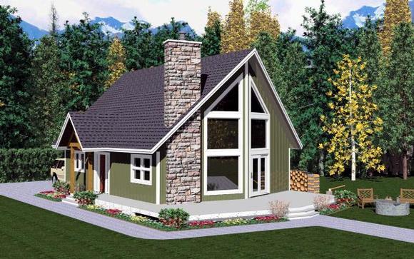 Contemporary House Plan 99946 with 2 Beds, 2 Baths Elevation