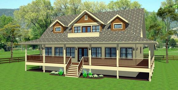 Country House Plan 99964 with 3 Beds, 4 Baths Elevation