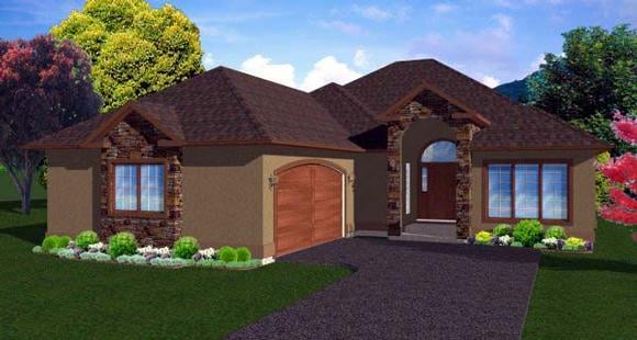 House Plan 99965 with 3 Beds, 3 Baths, 2 Car Garage Elevation