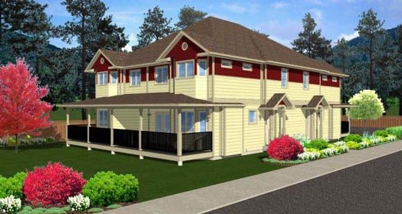 Multi-Family Plan 99966 with 12 Beds, 8 Baths Elevation