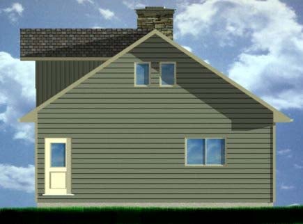 A-Frame House Plan 99975 with 3 Beds, 2 Baths, 1 Car Garage Rear Elevation