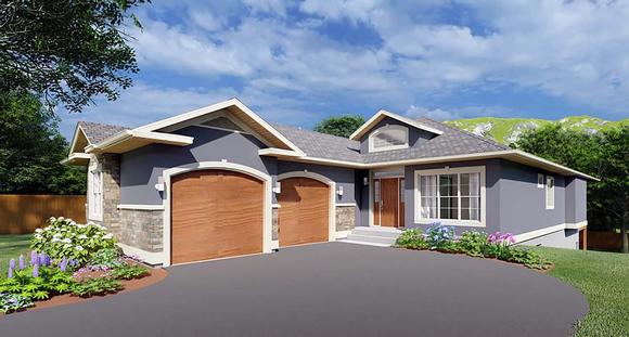 House Plan 99981 with 3 Beds, 4 Baths, 2 Car Garage Elevation