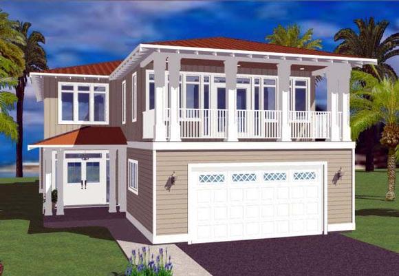 House Plan 99987 with 3 Beds, 4 Baths, 2 Car Garage Elevation