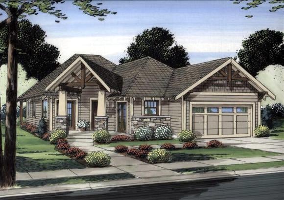 Traditional House Plan 99991 with 3 Beds, 2 Baths, 2 Car Garage Elevation
